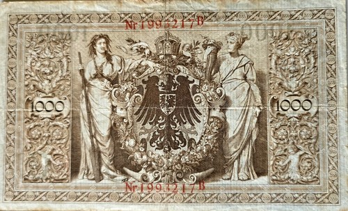 1000 reichsmark schein 1910 - schein,